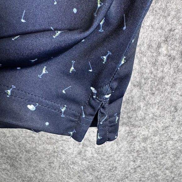 Callaway Shirt Mens Size 2XL Blue Opti Dri Polo Short Sleeve Golf Martinis Tees - Picture 5 of 10